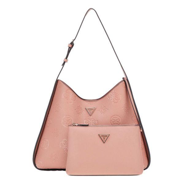 게스 여성 키안드라 라지 호보 로즈우드 로고 10553219