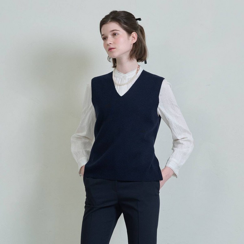 BACK RIB본 BON VESTB4S2K511 DSZ152 55 85 멜란지베이지 72 55 85
