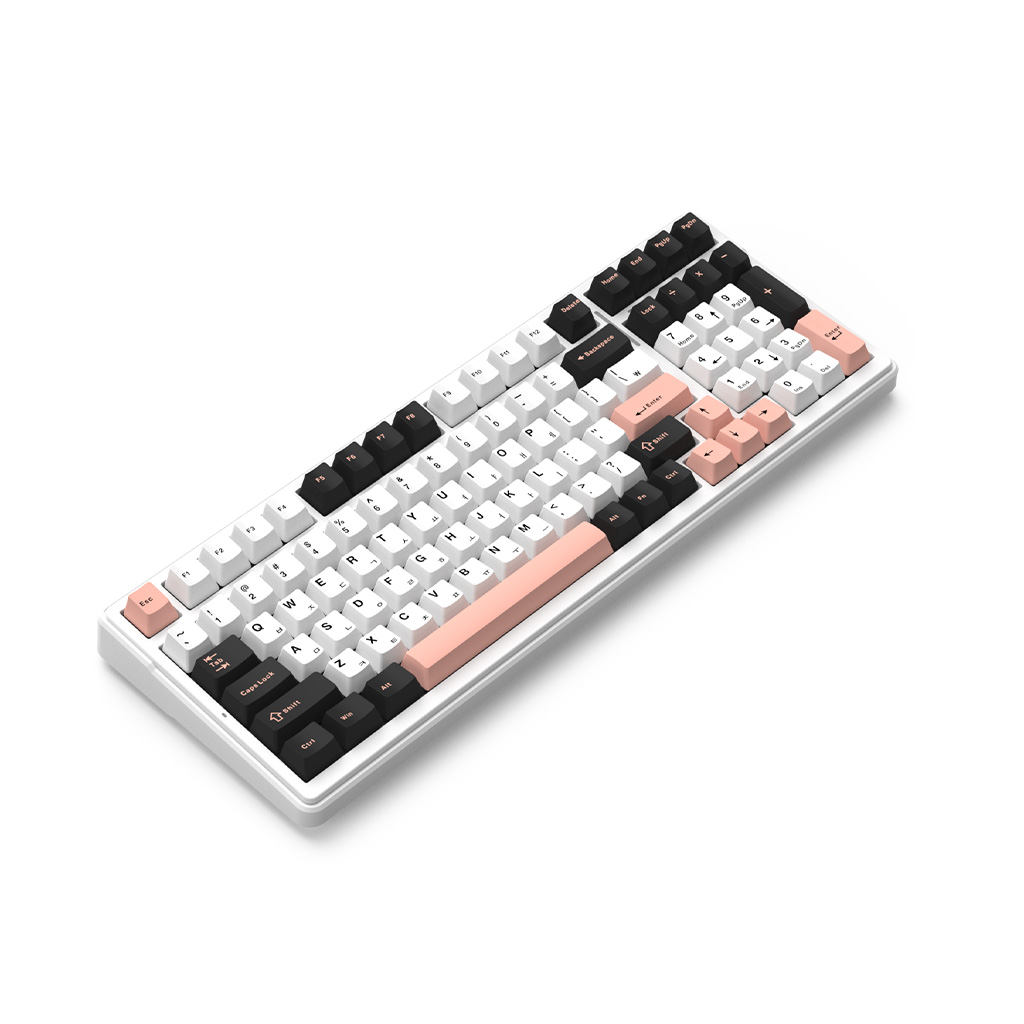 AULA F99 유무선 기계식 올리비아 화이트 한글 (저소음 피치축 V2)_이미지