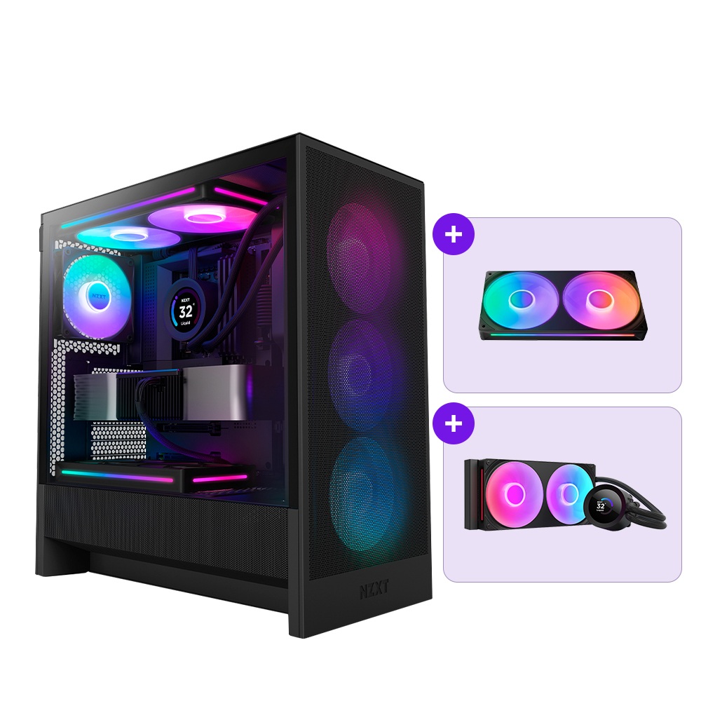 NZXT H5 Flow RGB V2 + F240 RGB + KRAKEN Plus
