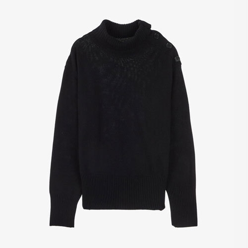 MSGM 버튼 울 터틀넥_MGM17FRKN188BK_이미지