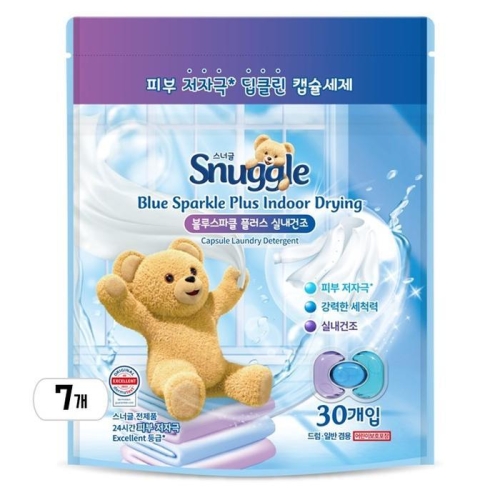 스너글 블루스파클 플러스 실내건조 30개입 (7개)_이미지