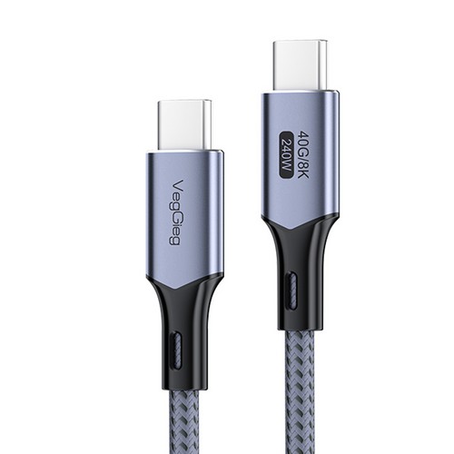 VegGieg USB4 40Gbps PD C to C타입 240W 케이블 V-U408 (2m)_이미지