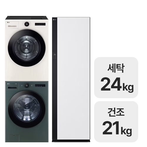 LG전자 트롬 오브제컬렉션 FX24GNG + RD21ESE + 스타일러 SC5MSR82H이미지입니다. 누르면 해당 게시물로 새창이동합니다.