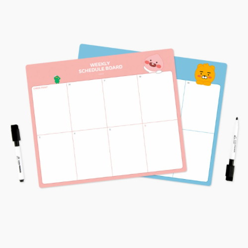 아이콘스 카카오리틀프렌즈 마그네틱 주간 스케줄 보드 (35x25cm)_이미지
