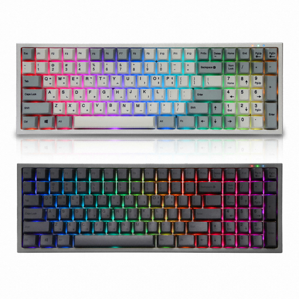 앱코 AR96 축교환 CNC 풀 알루미늄 키보드 (실버, 적축)_이미지