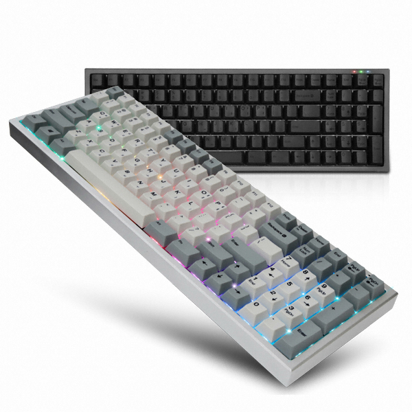 앱코 AR96 축교환 CNC 풀 알루미늄 키보드 (실버, 적축)_이미지