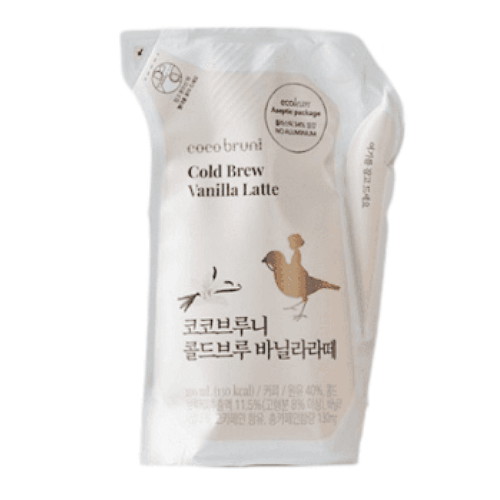 비락 코코브루니 콜드브루 바닐라라떼 200ml (12개)_이미지
