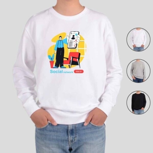 오너클랜 맨투맨 남여공용 마케팅 쇼핑 비즈니스 그림 MARKETING7_이미지