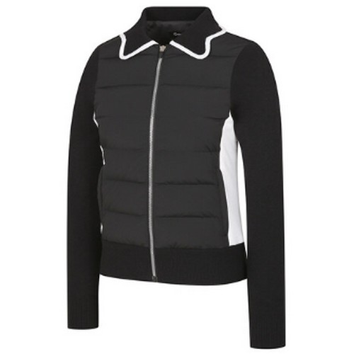 테일러메이드 구스 다운 하이브리드 카라 니트 집업 가디건 TWSCL8131 (199, 블랙)_이미지