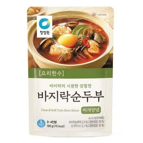 청정원 요리한수 바지락 순두부찌개 양념 150g (10개)_이미지