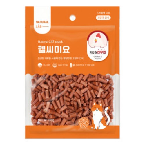 에이치디씨 네츄럴랩 캣 헬씨미요 치킨&타우린 100g (1개)
