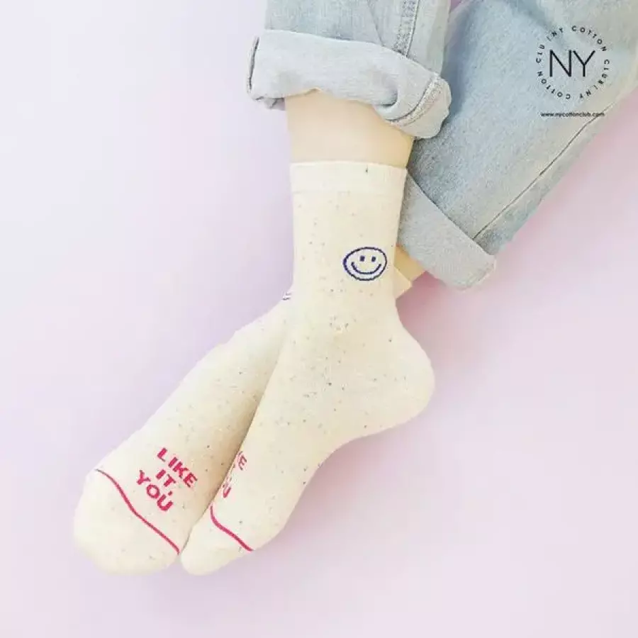 NY코튼클럽 etv 여성 스마일팝 중목 양말 W2309 3족 35899978