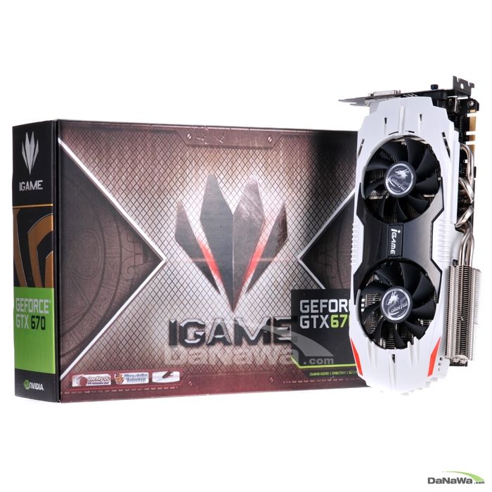 COLORFUL ������ GTX670 iGAME D5 2GB White Shark