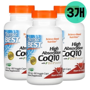 닥터스베스트 고흡수 CoQ10 바이오페린 200mg 180캡슐 (3개)