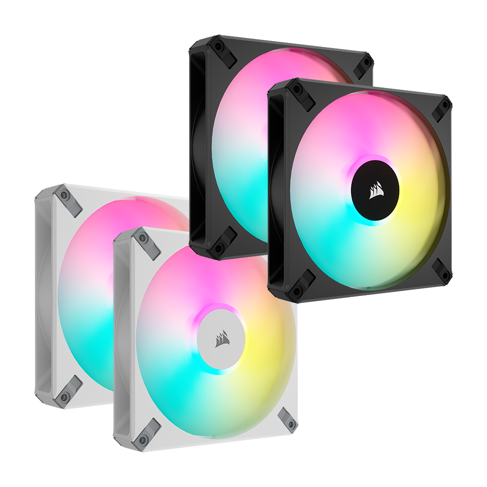 CORSAIR iCUE AF140 RGB ELITE (2팩, 블랙)