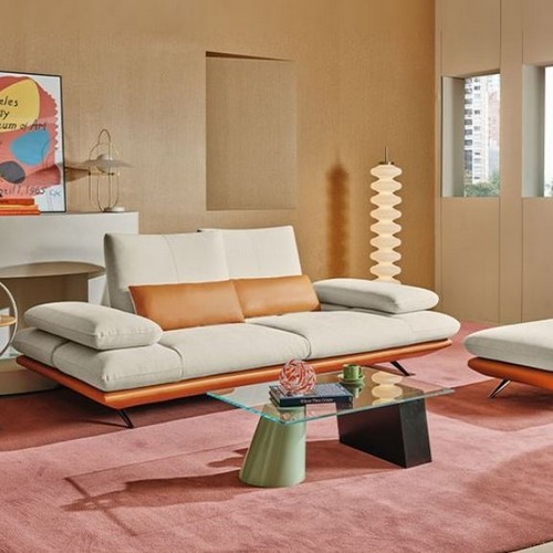 에싸 지라프 와이드 스윙기능 카시미라 패브릭 소파 3인용 (스툴포함)