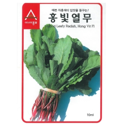 아시아종묘 열무씨앗종자 홍빛열무 6g_이미지