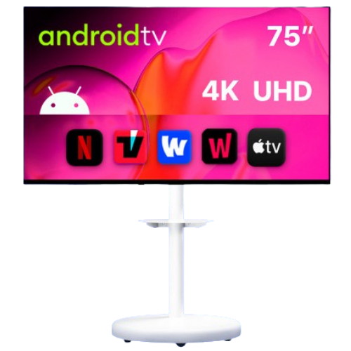 베르켐 75인치 삼탠바이미 안드로이드 TV 이동형 패키지 (로버)