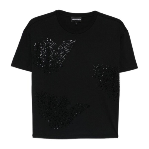 아르마니 엠포리오아르마니 크루넥 슬림핏 엠벨리시먼츠 티셔츠 EW003595