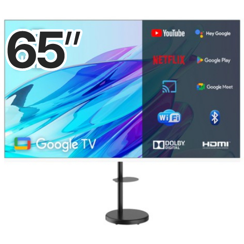 65UHD 화이트에디션 구글 스마트 TV 이동형 패키지