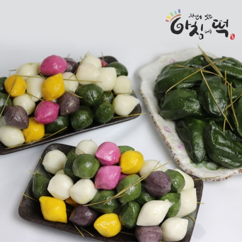 아침에떡 정성담은 송편세트 2호 2kg 오색송편 80개_이미지