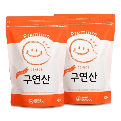 소다스쿨 프리미엄 구연산 1kg (2개)_이미지