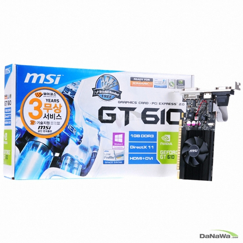 MSI 지포스 GT610 블랙 D3 1GB LP 웨이코스_이미지