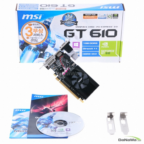 MSI 지포스 GT610 블랙 D3 1GB LP 웨이코스_이미지