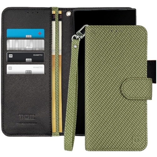 까미또 갤럭시A54 피코 그레인 스트랩 다이어리 케이스