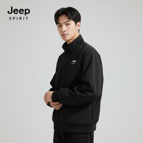 JEEP SPIRIT 스탠드카라 베이직자켓 블랙 JSSPJK41