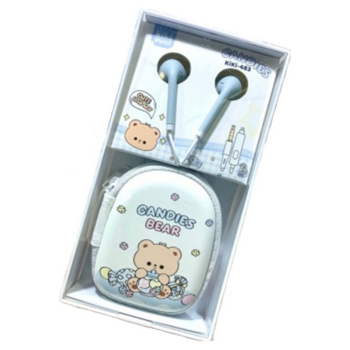 파이니스트랩 키키슛 키키 큐티베어 파우치 이어폰 (정품)_이미지