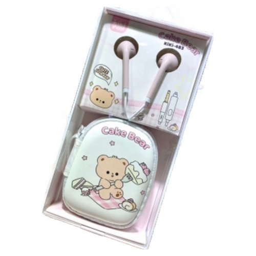 파이니스트랩 키키슛 키키 큐티베어 파우치 이어폰 (정품)_이미지