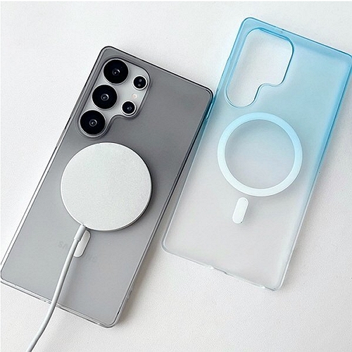 갤럭시S23 맥세이프 그라데이션 반투명 하드 케이스