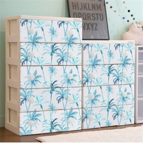 유원피에스 보노하우스 트리피컬 디자인 서랍장 palm tree (5단)