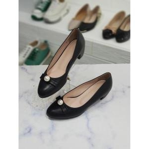 한슈 세이브존06 슬림 리본 장식 진주 펌프스 미들힐 4.5cm HS<b>11014</b>ka
