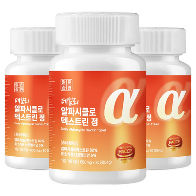 [불명] 맑은습관 데일리 알파시클로덱스트린 정 90정 (3개)_이미지