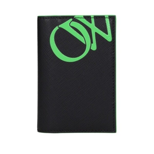 오프화이트 블랙 Leather Cardholder 188601_이미지