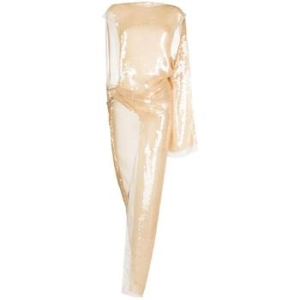 릭오웬스 어시메트릭 스팽글 쉬폰 맥시 드레스 RO01C5580SEM1_이미지