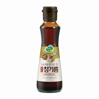 신송식품 고소하게 한번만 짠 <b>참기름</b> 320ml