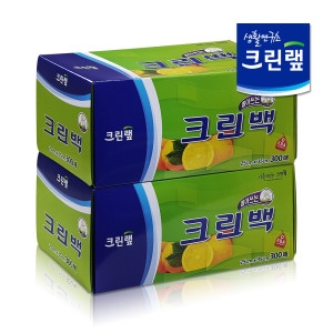 크린랩 뽑아쓰는 크린백 25cmX35cm 중형 300매x2입 총600매 / 위생백 비닐봉투 일회용봉투