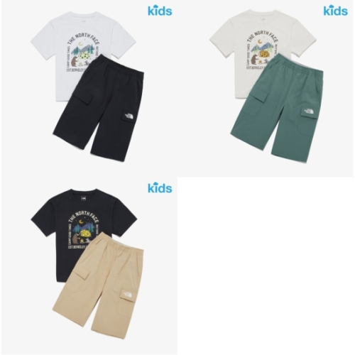 노스페이스키즈 키즈 하이크 카프리 크루 세트 (NT7UR19T)