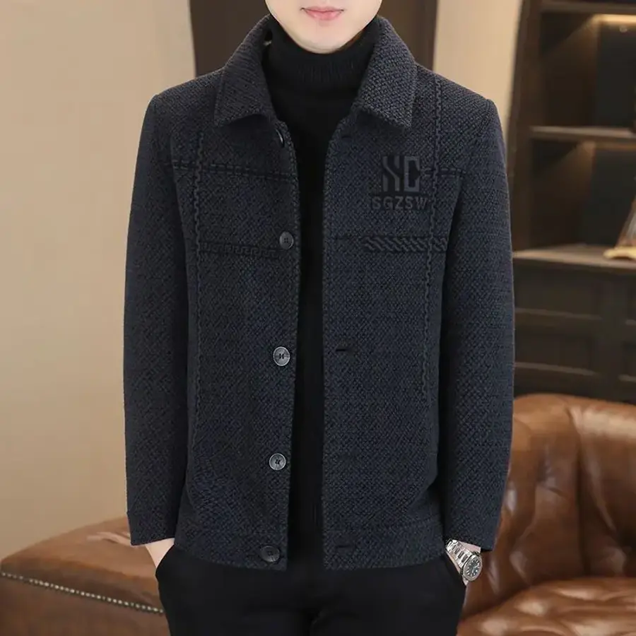 남성 가을 겨울 기모 재킷 칼라 숏 캐주얼 코트 트렌드 E39Z44B 득템2_이미지