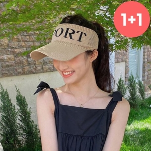 1+1 세퐁 여성 자외선차단 스포츠 테니스 썬캡 모자