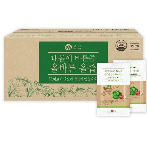  올즙 올바른 양배추사과즙 90ml 100포 [1개]