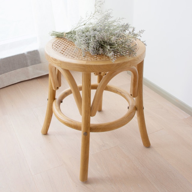 원목 곡목 라탄 스툴