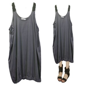 마후쿠 빅사이즈 원피스형 면 롱조끼ab5775a