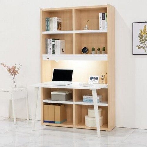 동서가구 펠리즈 LED 와이드 수납 정면책상 (1200x700)_이미지