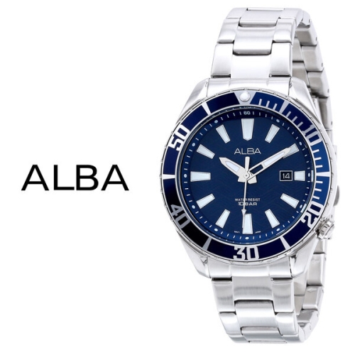 알바 세이코 100M 방수 야광기능 손목시계 AG8K31X1