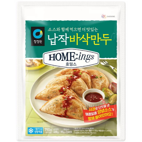 대상 청정원 호밍스 납작바삭만두 790g (2개)